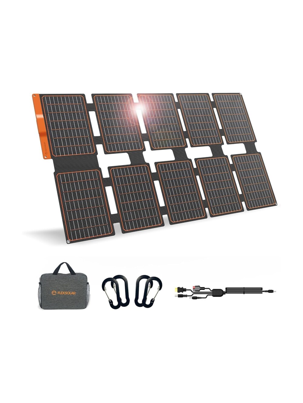 100W Foldable Portable Solar Panel Charger IP67 Waterproof with PD3.0 USB-C